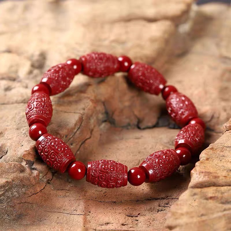 Women's Red Cinnabar Circular  - Beading ulasan dan harga