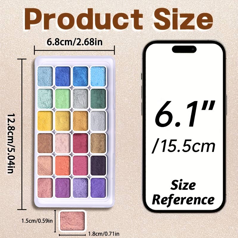 20/24/60/72 Colors Pearl Water - Watercolor Paint Set Solid Pigment ulasan dan harga