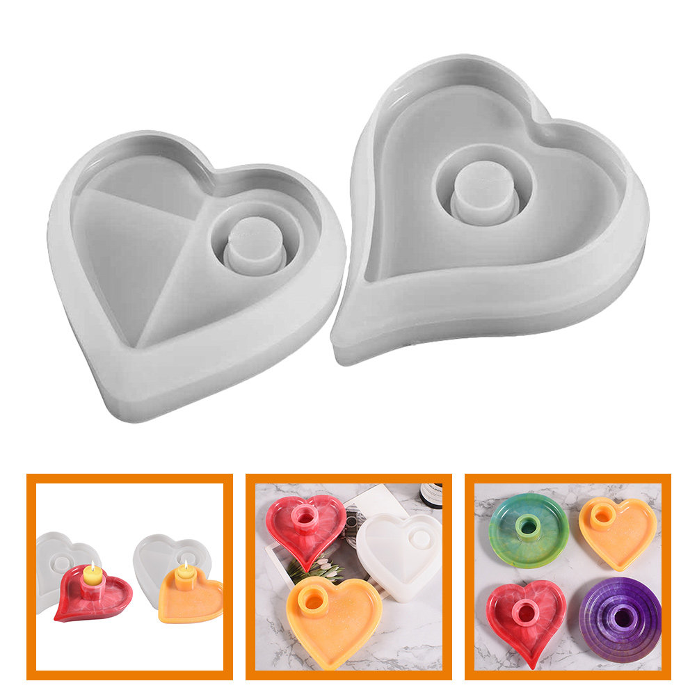 Heart-Shaped Silicone Candle M - Silicone Epoxy Resin Molds Set ulasan dan harga