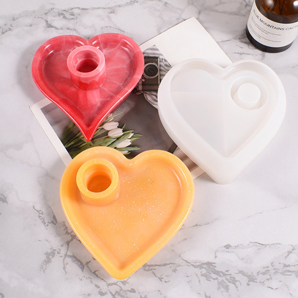 Heart-Shaped Silicone Candle M - Silicone Epoxy Resin Molds Set ulasan dan harga