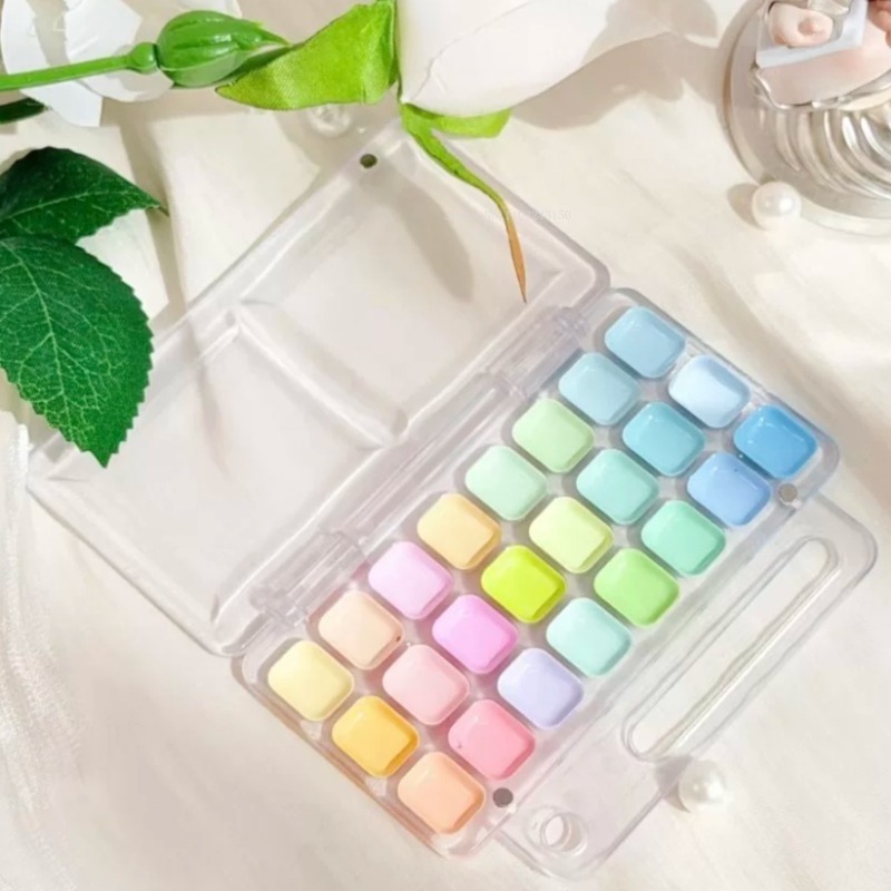18/24Color Artist Grade Semi-D - Watercolor Paint Set Solid Pigment ulasan dan harga