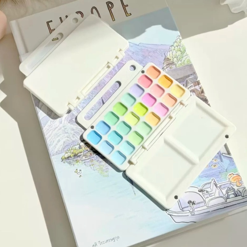 18/24Color Artist Grade Semi-D - Watercolor Paint Set Solid Pigment ulasan dan harga