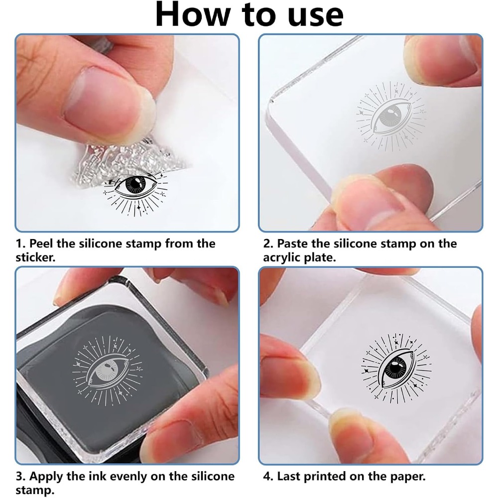 Moon Phase Crystal Rubber Stam - Clear Silicone Stamps For Card Making ulasan dan harga