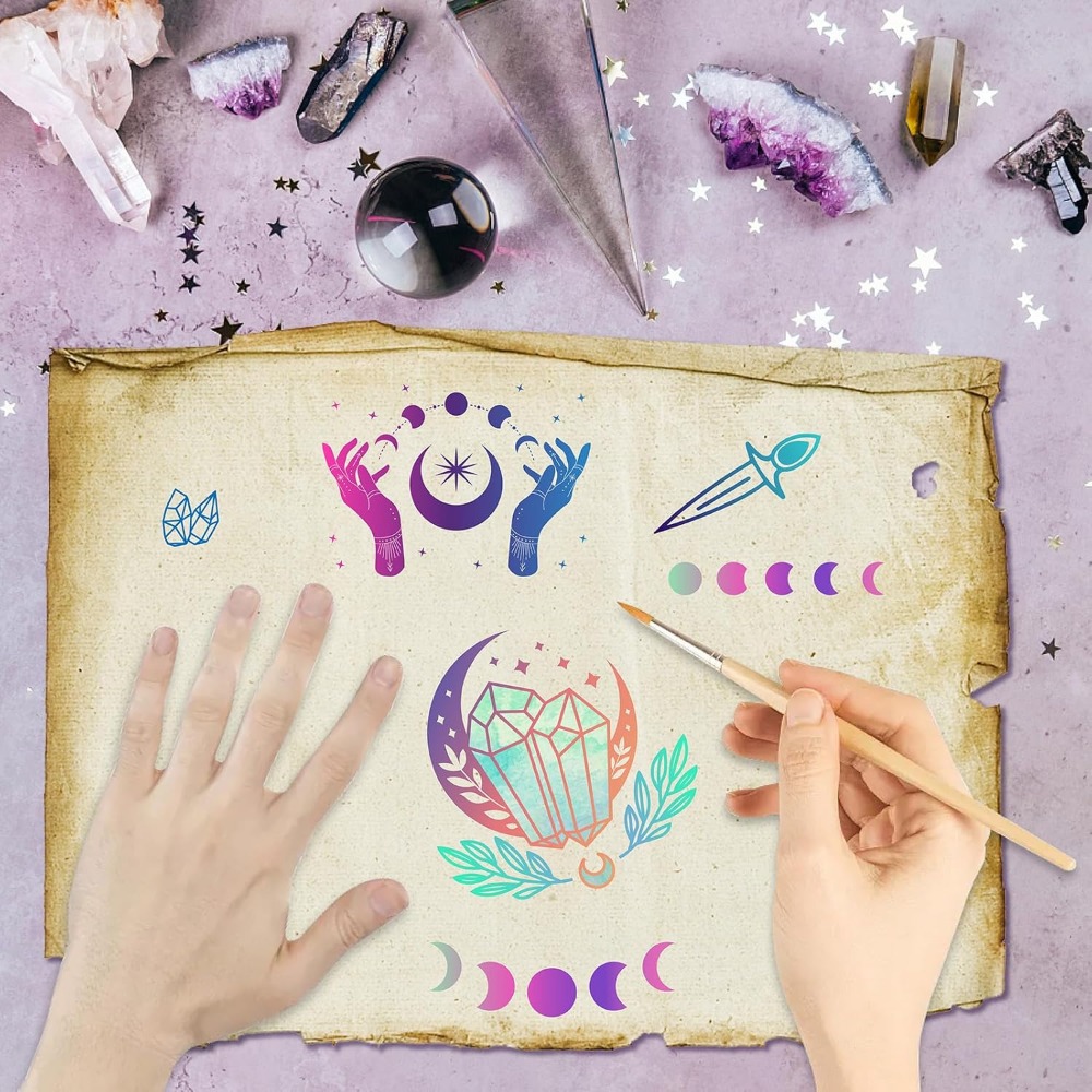 Moon Phase Crystal Rubber Stam - Clear Silicone Stamps For Card Making ulasan dan harga