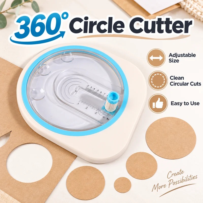 360° Rotating Circular Paper C - Scrapbooking ulasan dan harga