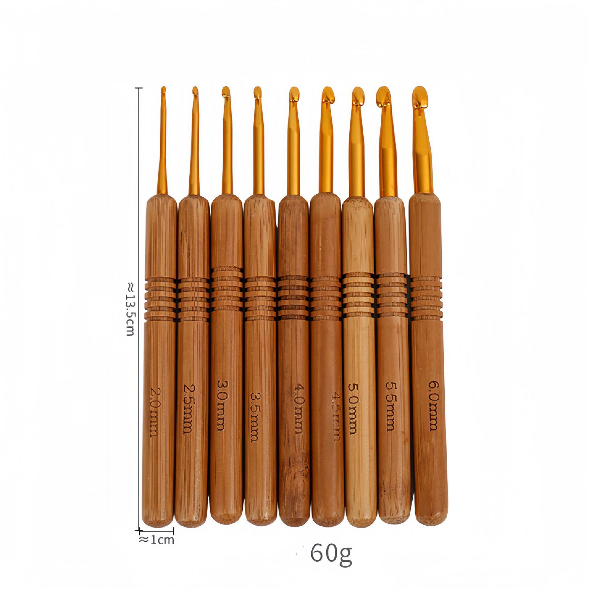 1pc Bamboo Wooden Handle Croch - Wooden Crochet Hooks Ergonomic Handle ulasan dan harga